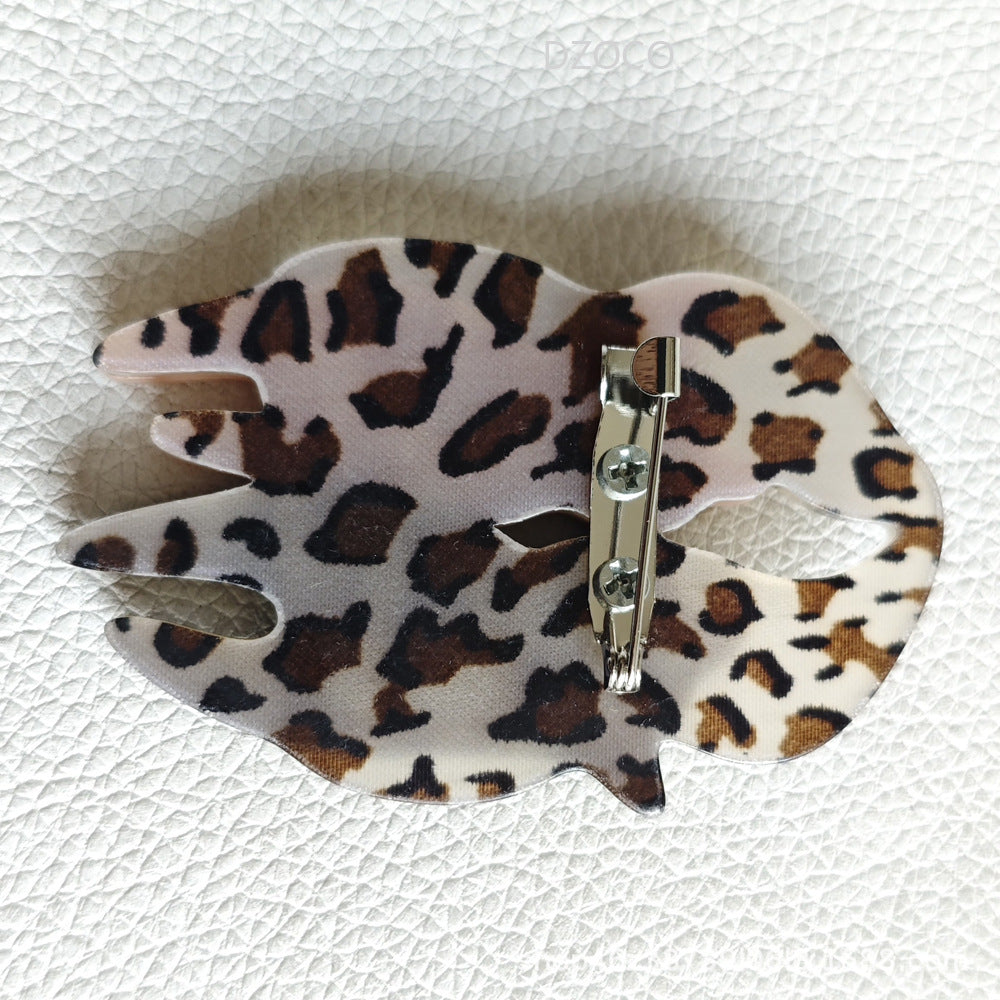 Two Foxes Acrylic Brooch PA5743