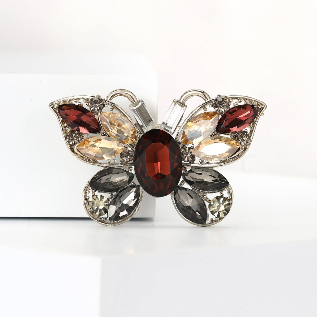 Butterfly  Alloy Rhinestone Brooch PA5748