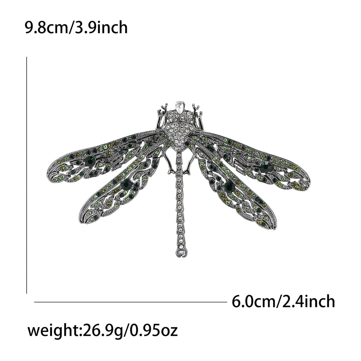 Dragonfly Alloy Rhinestone Brooch PA5749 - view 3