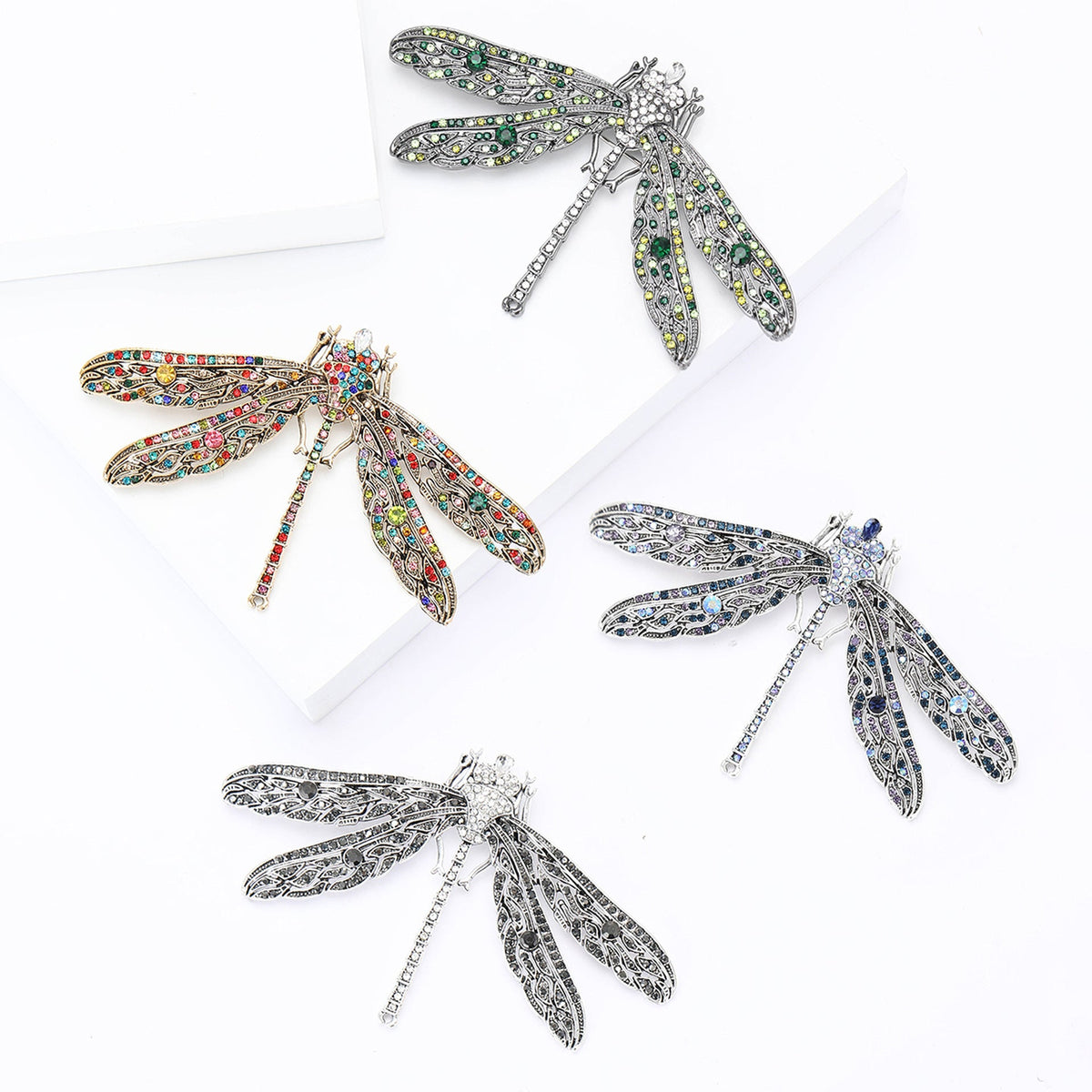 Dragonfly Alloy Rhinestone Brooch PA5749 - view 6
