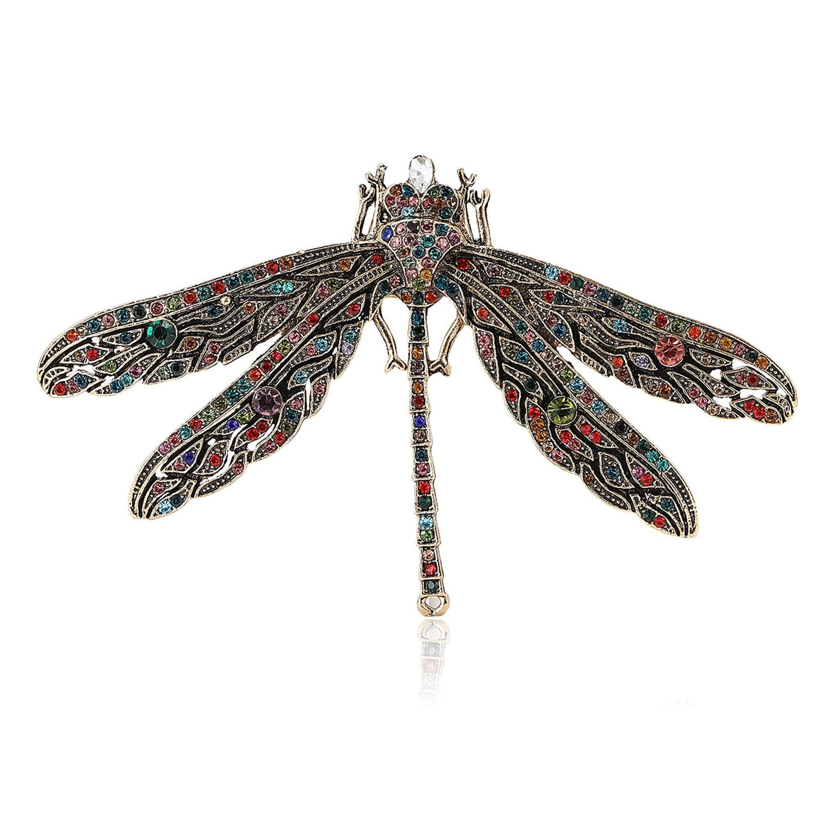 Dragonfly Alloy Rhinestone Brooch PA5749