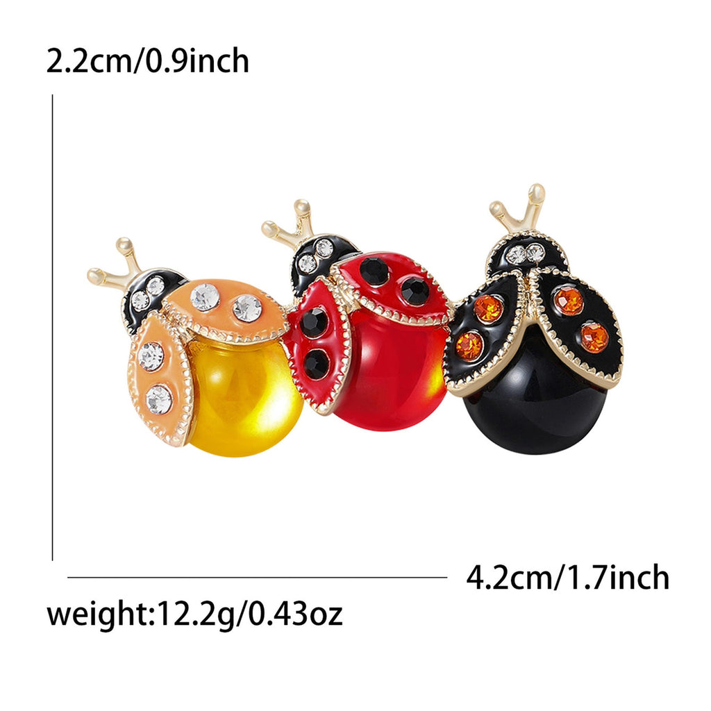 Beetle Alloy Rhinestone Brooch PA5753 - view 2