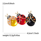 Beetle Alloy Rhinestone Brooch PA5753 - view 2