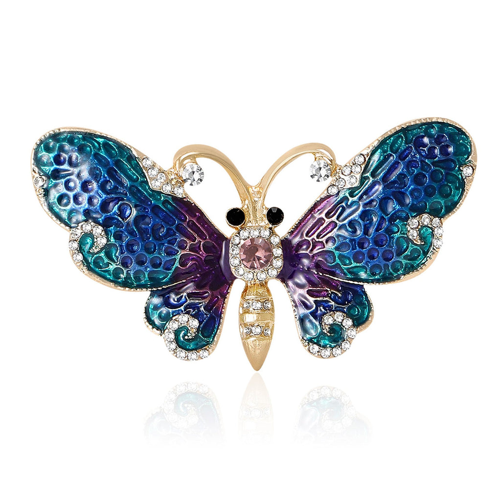 Butterfly  Alloy Rhinestone Brooch PA5754