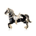Horse Alloy Rhinestone Brooch PA5757