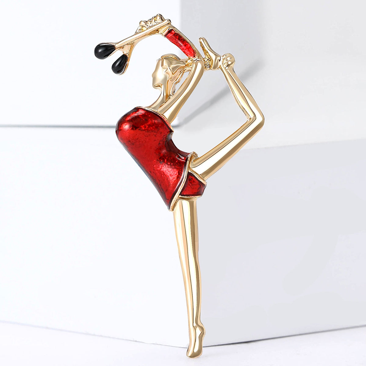 Gymnastics Girl Alloy Rhinestone Brooch PA5763
