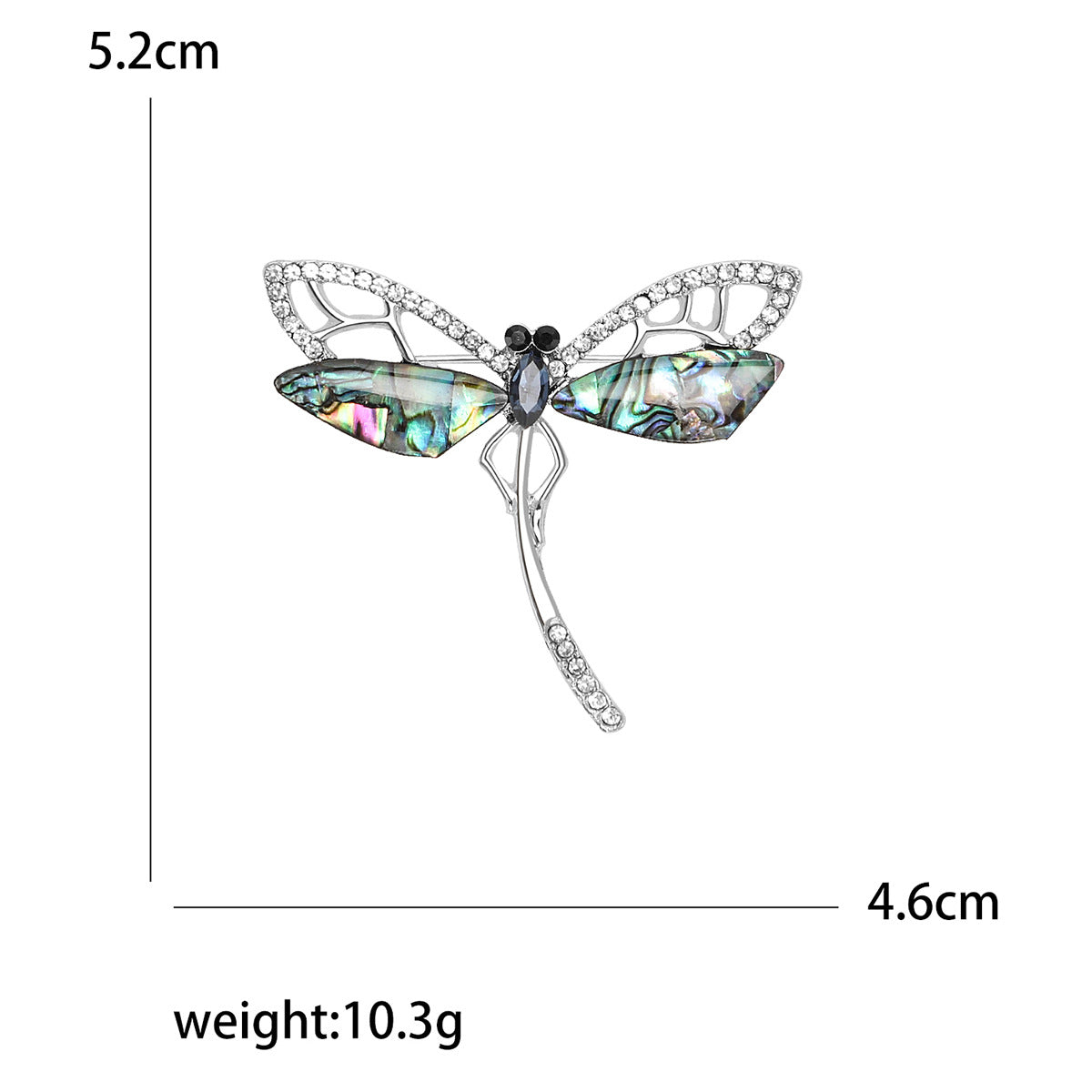 Dragonfly Alloy Rhinestone Brooch PA5769