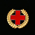 Wheat Ears And The Red Cross Alloy Rhinestone Brooch PA5770