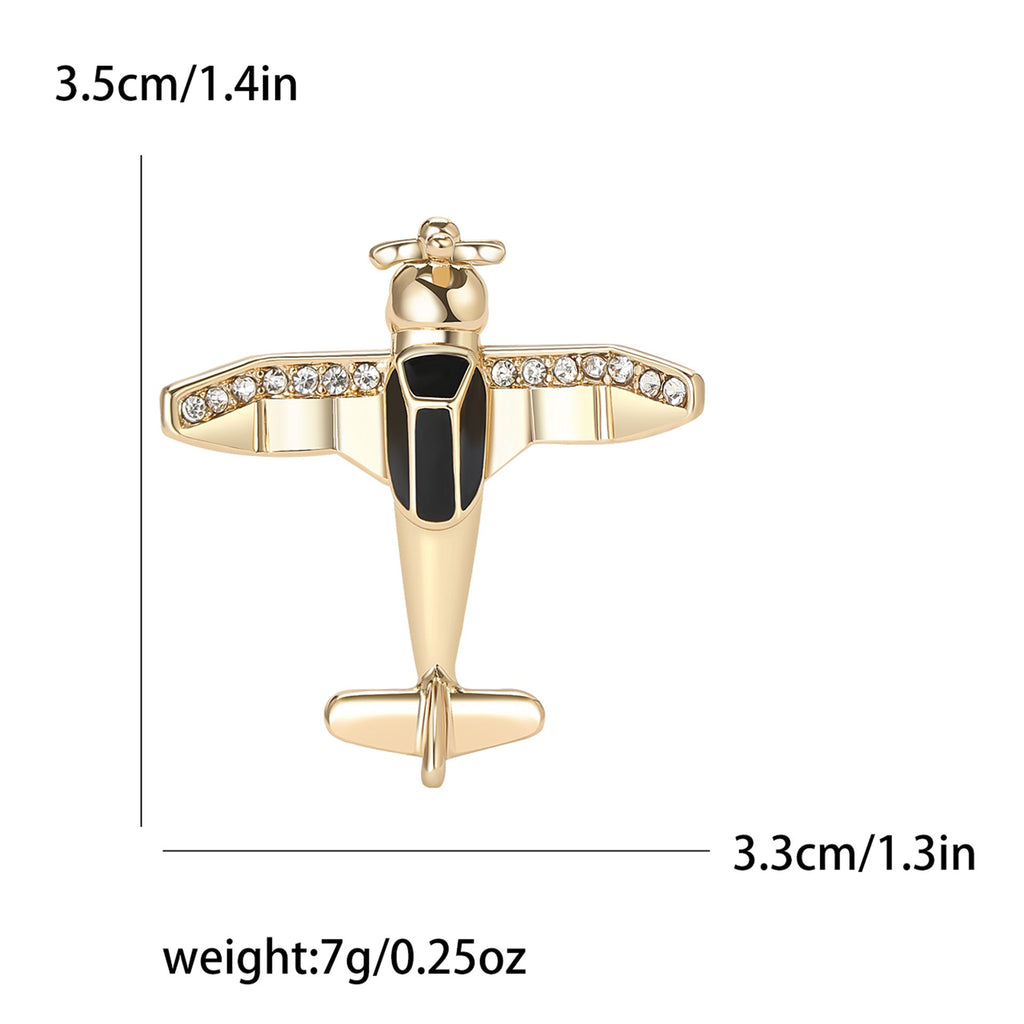 Aircraft Alloy Rhinestone Brooch PA5772 - view 4