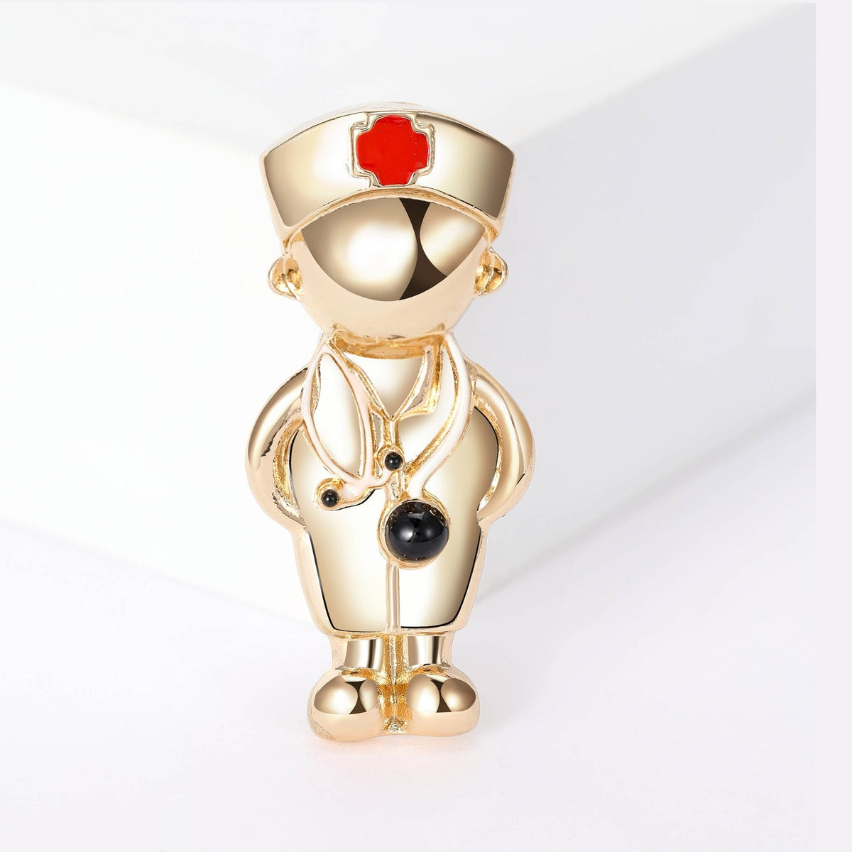 Doctor Alloy Rhinestone Brooch PA5773