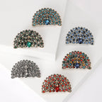 Peacock Spreading its Tail Alloy Rhinestone Brooch PA5781 - view 3