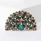 Peacock Spreading its Tail Alloy Rhinestone Brooch PA5781