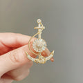 Sunflower And Anchor Alloy Rhinestone Brooch PA5787