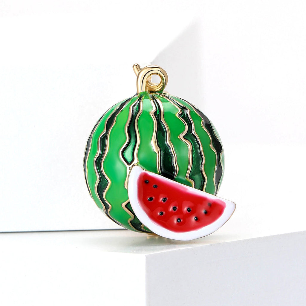 Watermelon Alloy Rhinestone Brooch PA5796
