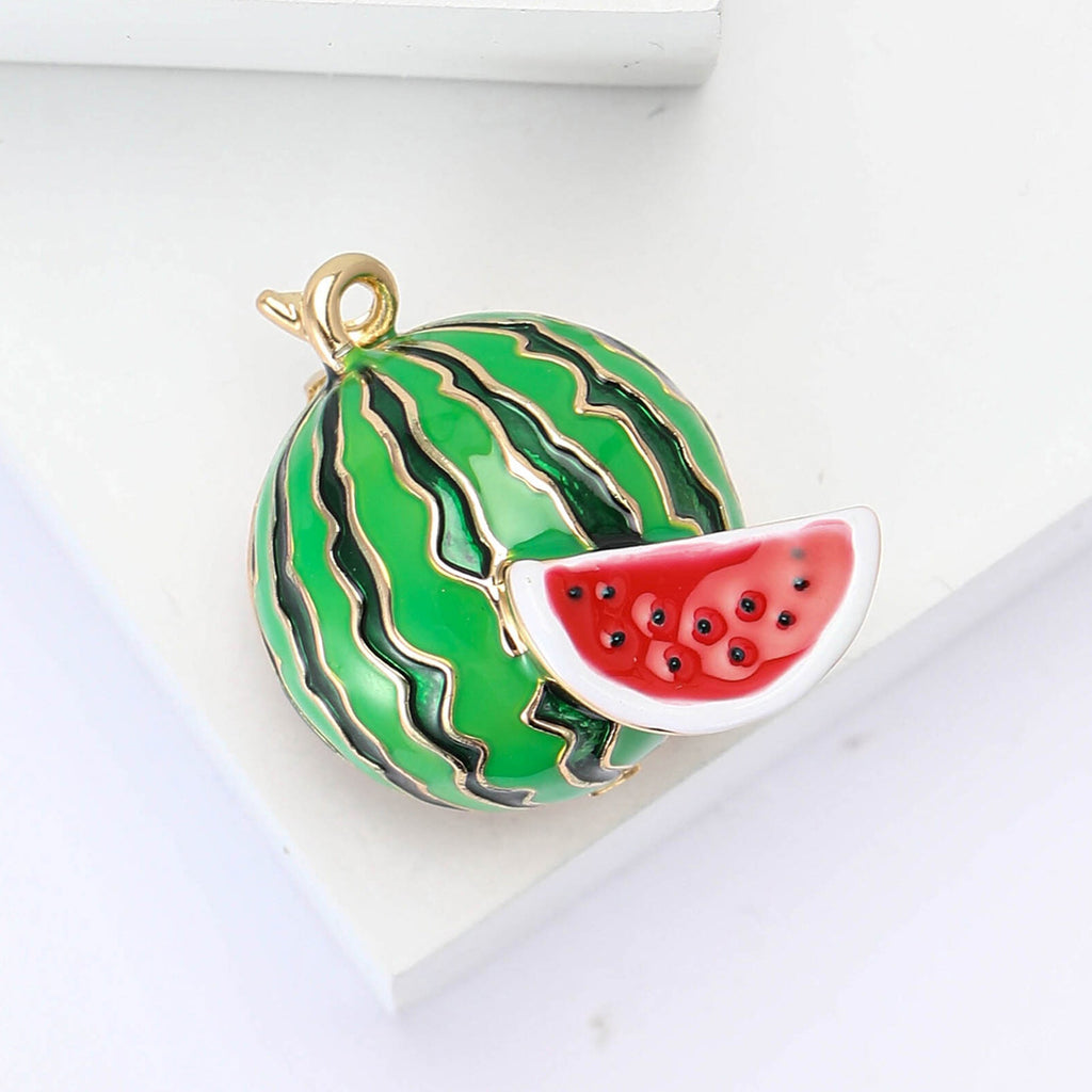 Watermelon Alloy Rhinestone Brooch PA5796