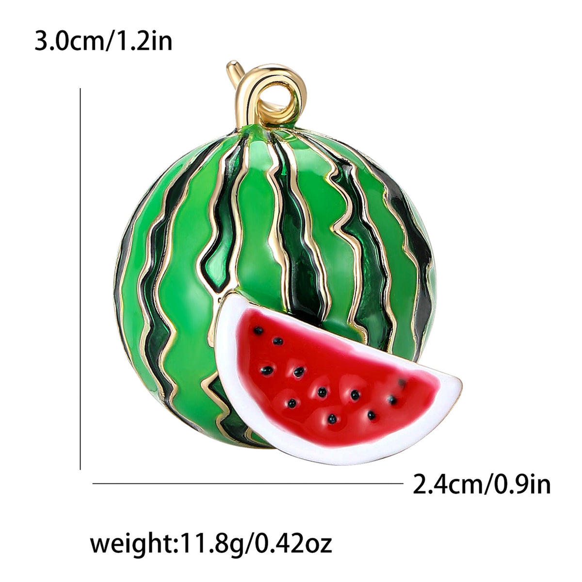 Watermelon Alloy Rhinestone Brooch PA5796
