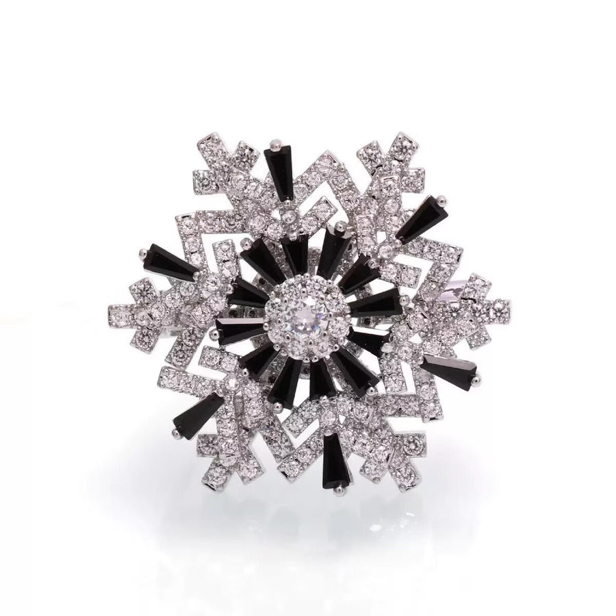 Snowflake Alloy Rhinestone Brooch PA5798