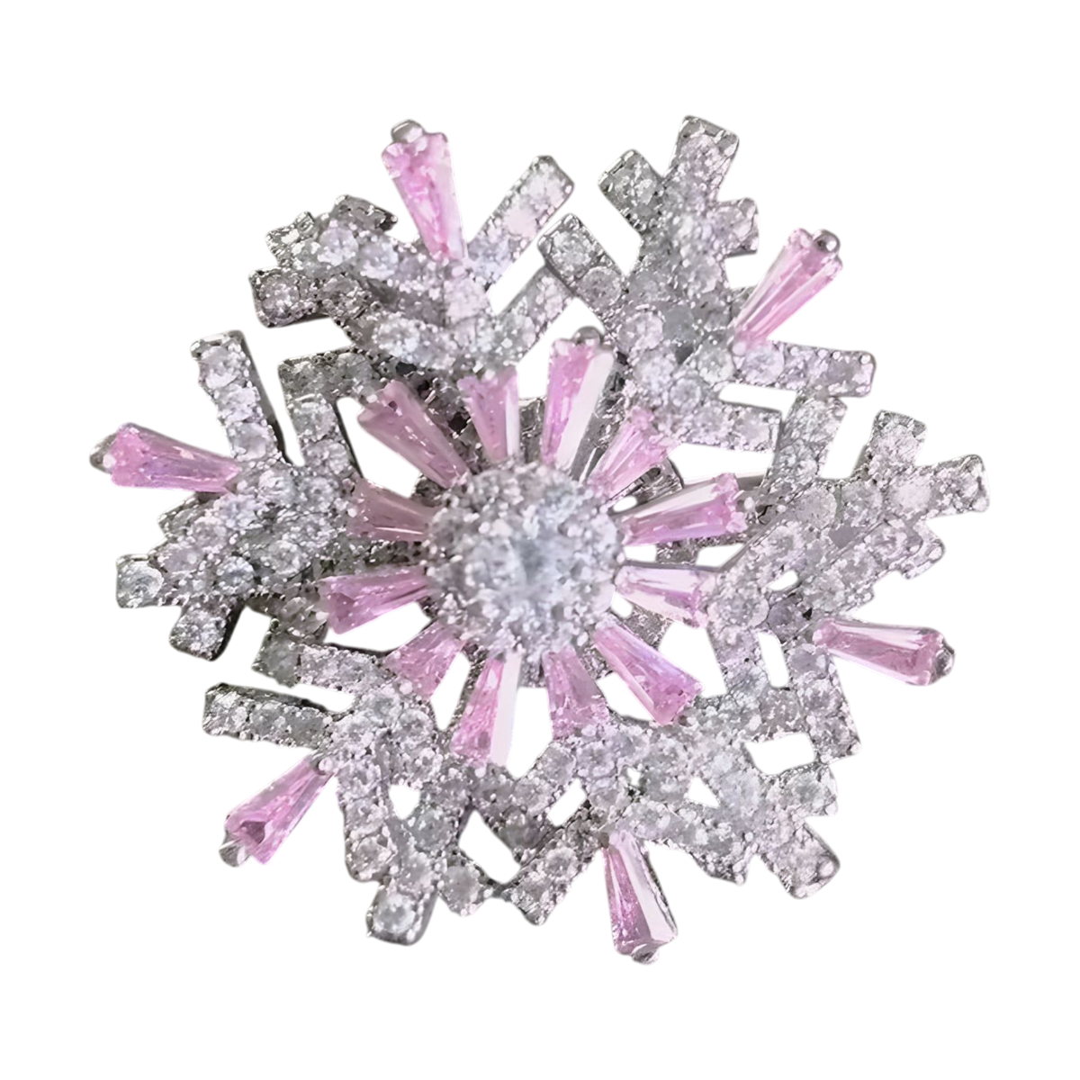 Snowflake Alloy Rhinestone Brooch PA5798 - view 2