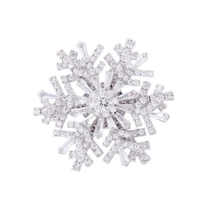 Snowflake Alloy Rhinestone Brooch PA5798