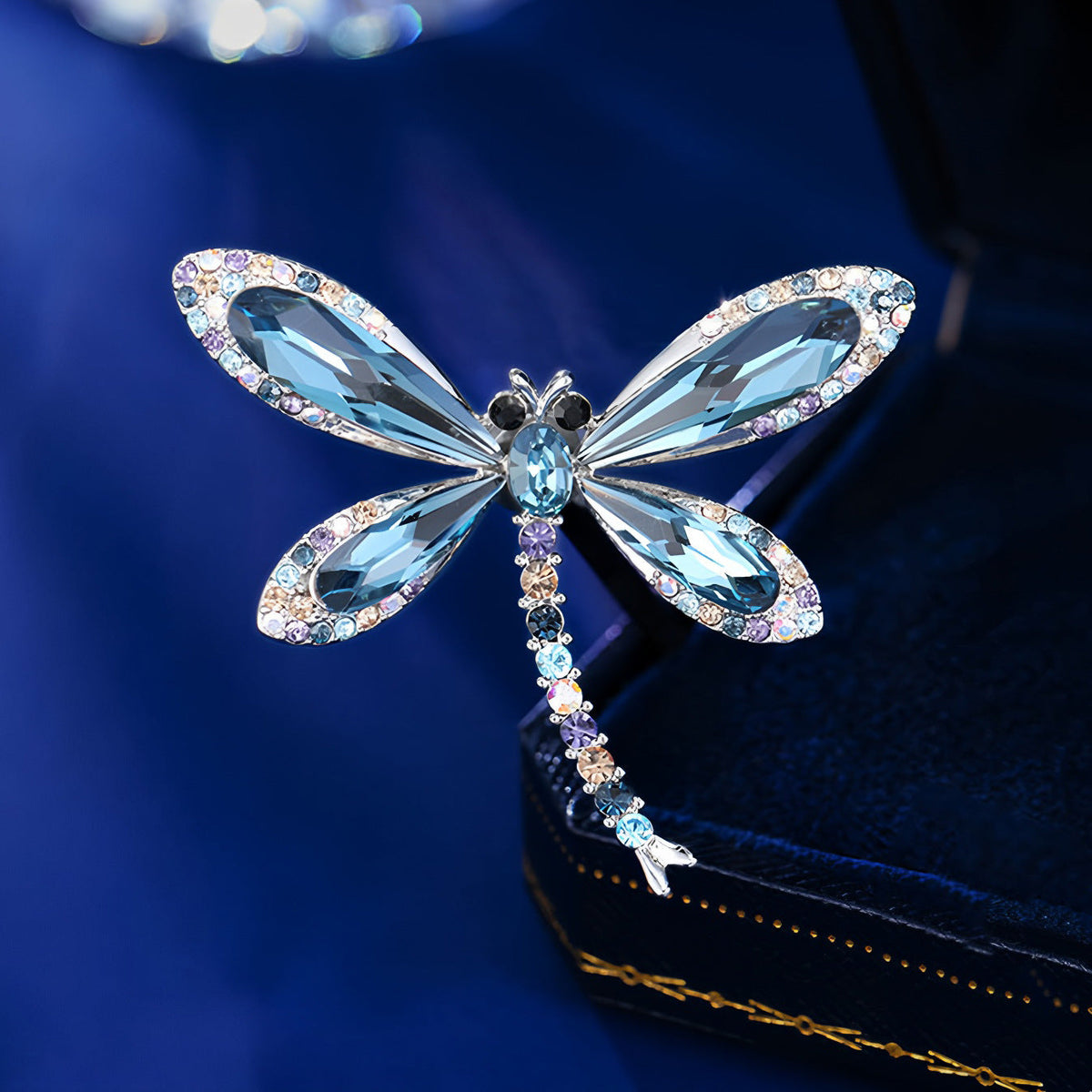 Dragonfly Alloy Rhinestone Brooch PA5809 - view 2
