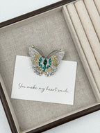 Butterfly Alloy Rhinestone Brooch PA5814