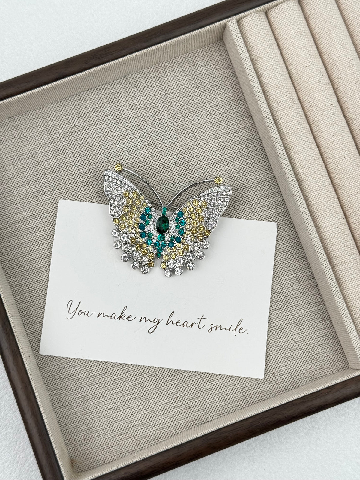 Butterfly Alloy Rhinestone Brooch PA5814