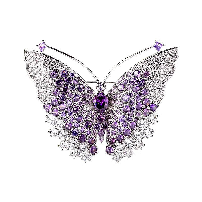 Butterfly Alloy Rhinestone Brooch PA5814