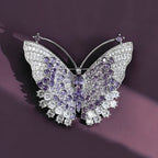 Butterfly Alloy Rhinestone Brooch PA5814 - view 2
