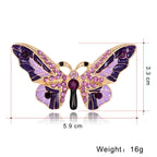 Butterfly Alloy Rhinestone Brooch PA5825