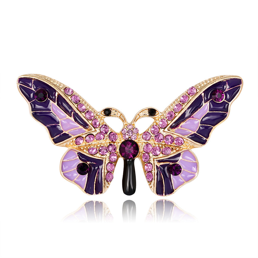 Butterfly Alloy Rhinestone Brooch PA5825