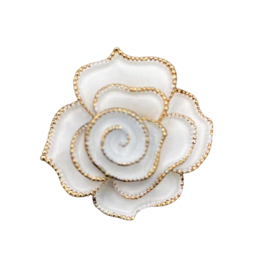 Camellia Alloy Rhinestone Brooch PA5828 - view 2
