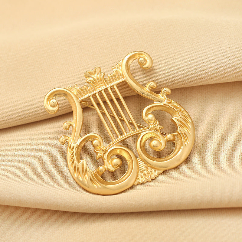 Harp Alloy Brooch PA5835