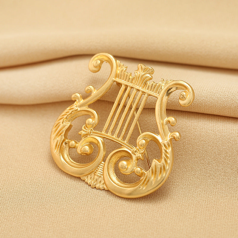 Harp Alloy Brooch PA5835