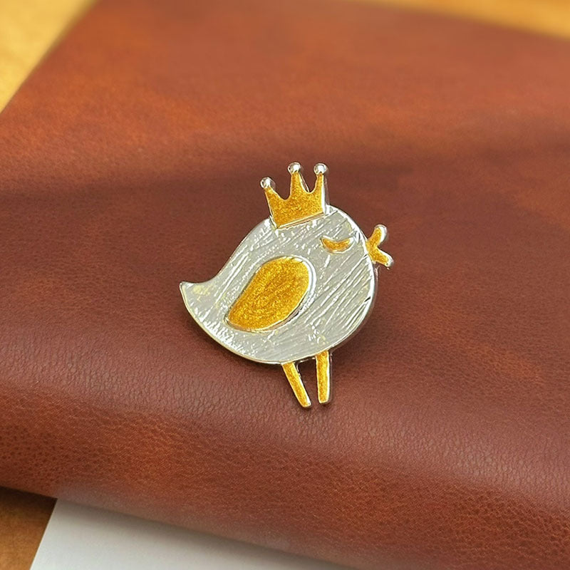 Crown Bird Alloy Brooch PA5836
