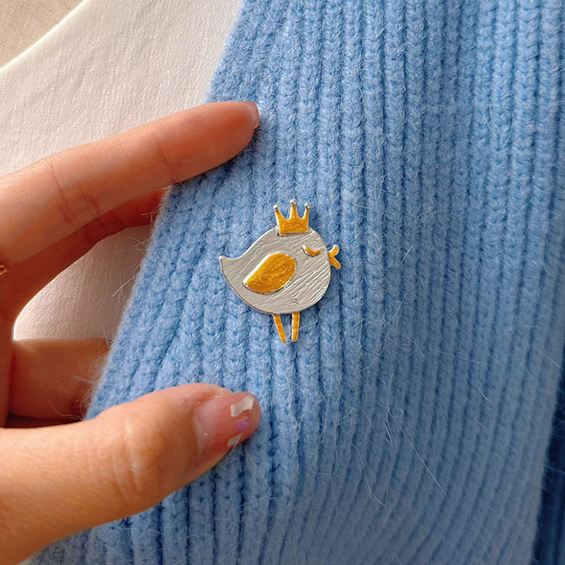 Crown Bird Alloy Brooch PA5836