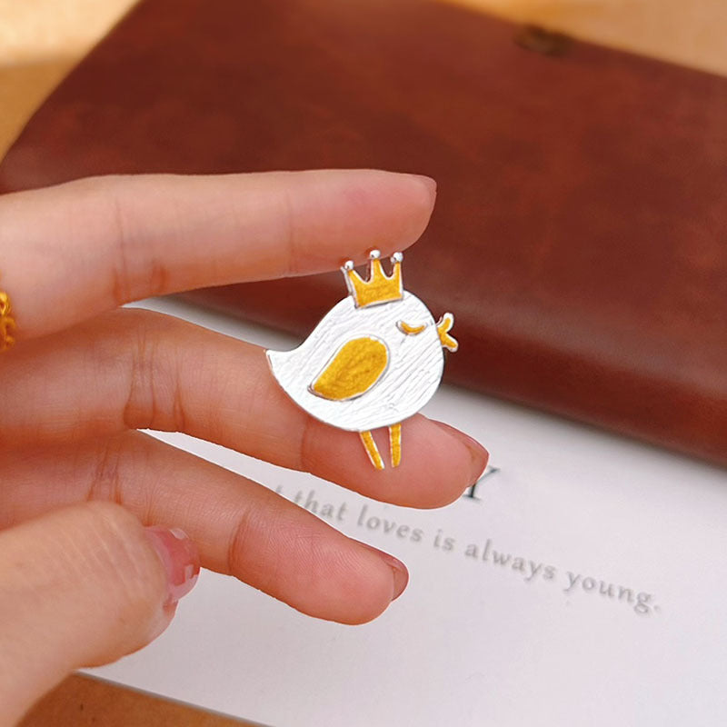 Crown Bird Alloy Brooch PA5836