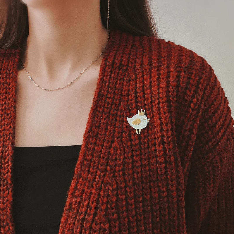 Crown Bird Alloy Brooch PA5836