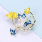 Ginkgo Bird Alloy Brooch PA5849 - view 4