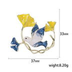 Ginkgo Bird Alloy Brooch PA5849 - view 5