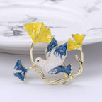 Ginkgo Bird Alloy Brooch PA5849 - view 6
