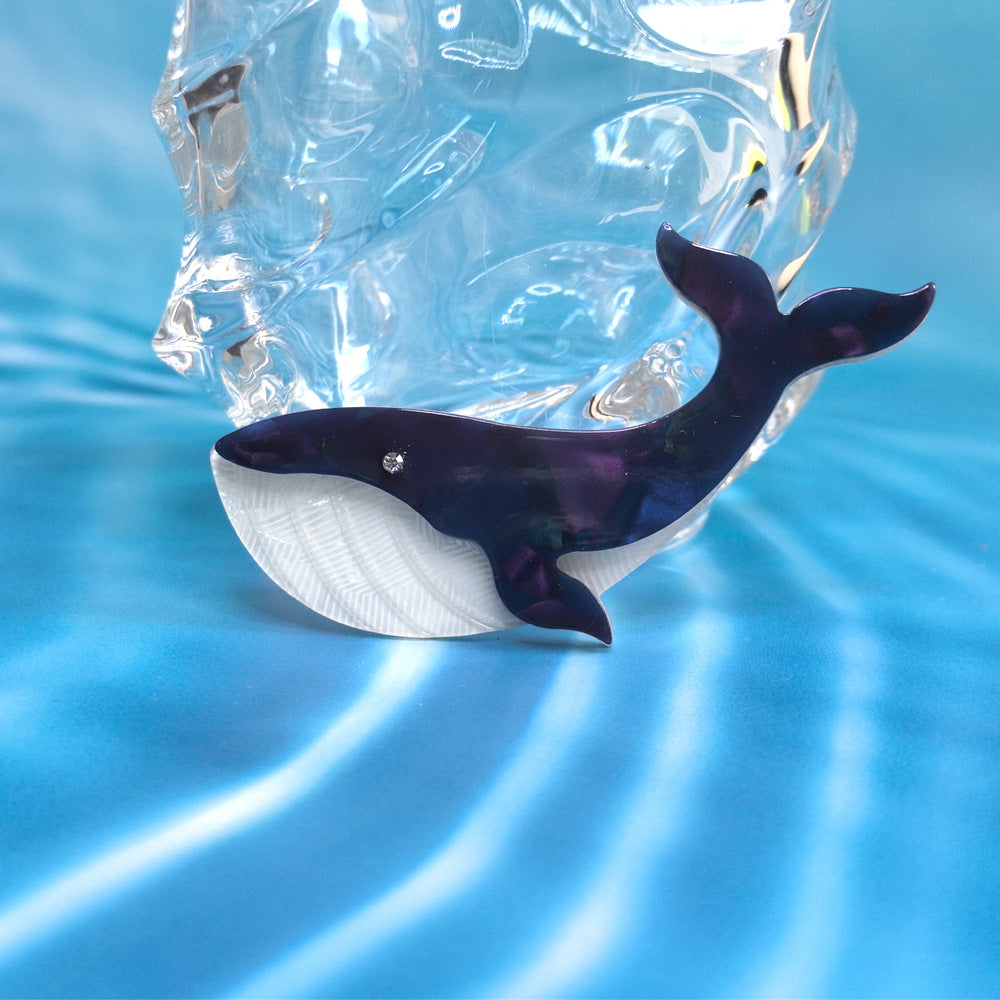 Blue Whale Acrylic Brooch PA5878