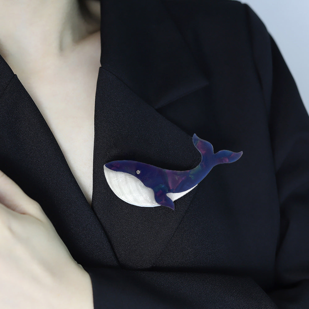 Blue Whale Acrylic Brooch PA5878
