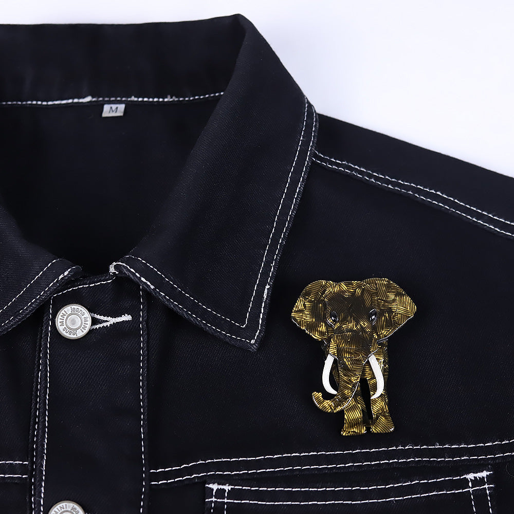 Acrylic Elephant Brooch PA5881 - view 5