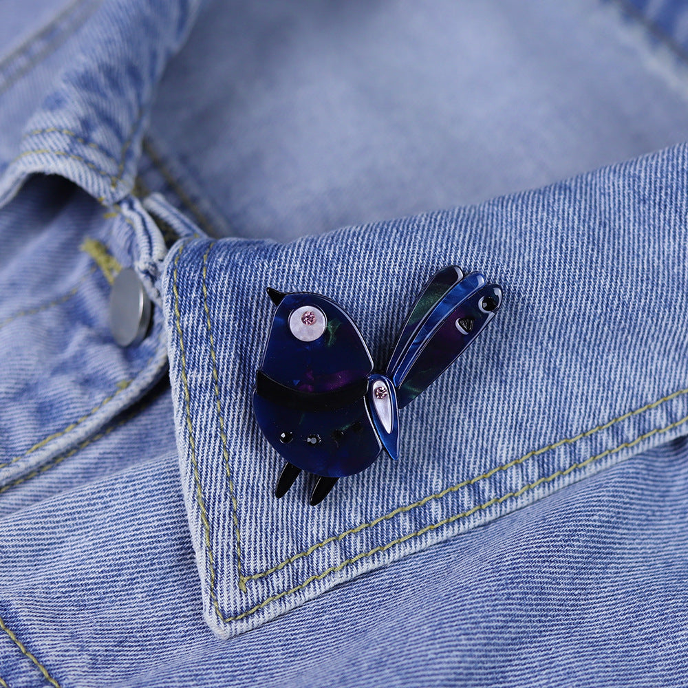 Bird Acrylic Rhinestone Brooch PA5882