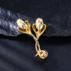 Tulip Alloy Crystal Rhinestone Brooch PA5889 - view 3