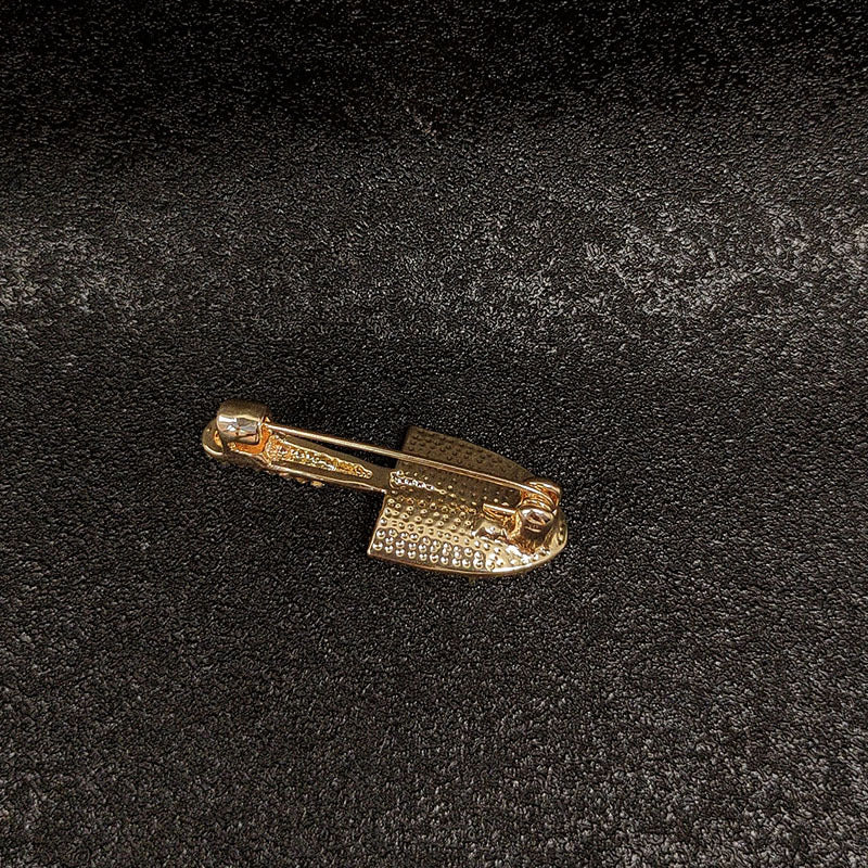 Shovel Alloy Rhinestone Brooch PA5890