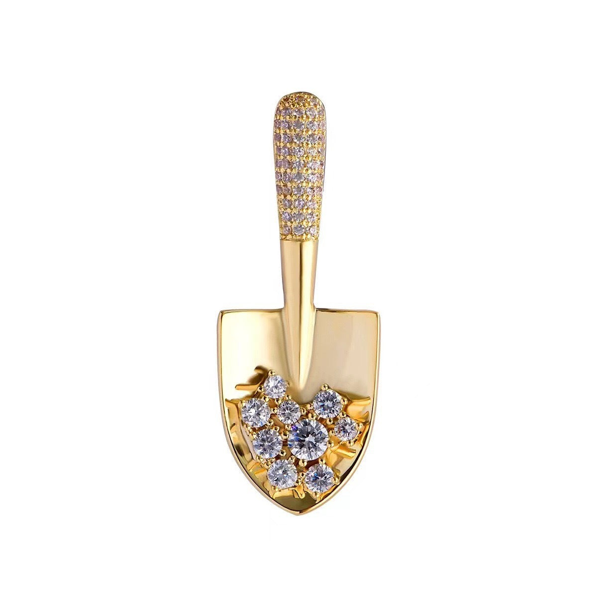 Shovel Alloy Rhinestone Brooch PA5890