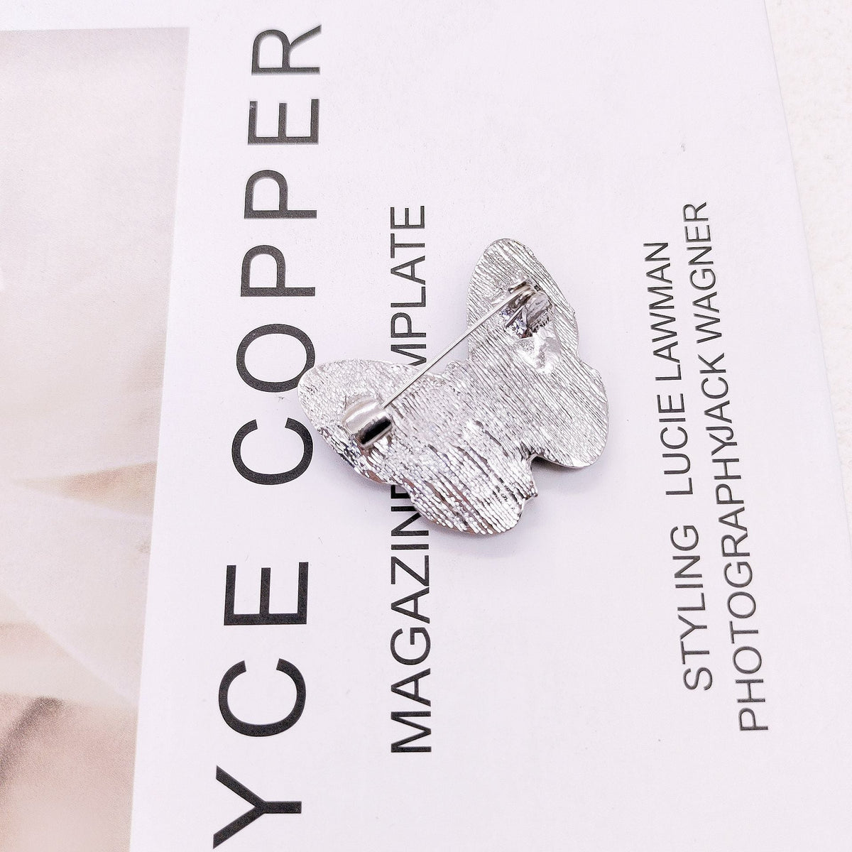 Butterfly Alloy Rhinestone Brooch PA5891