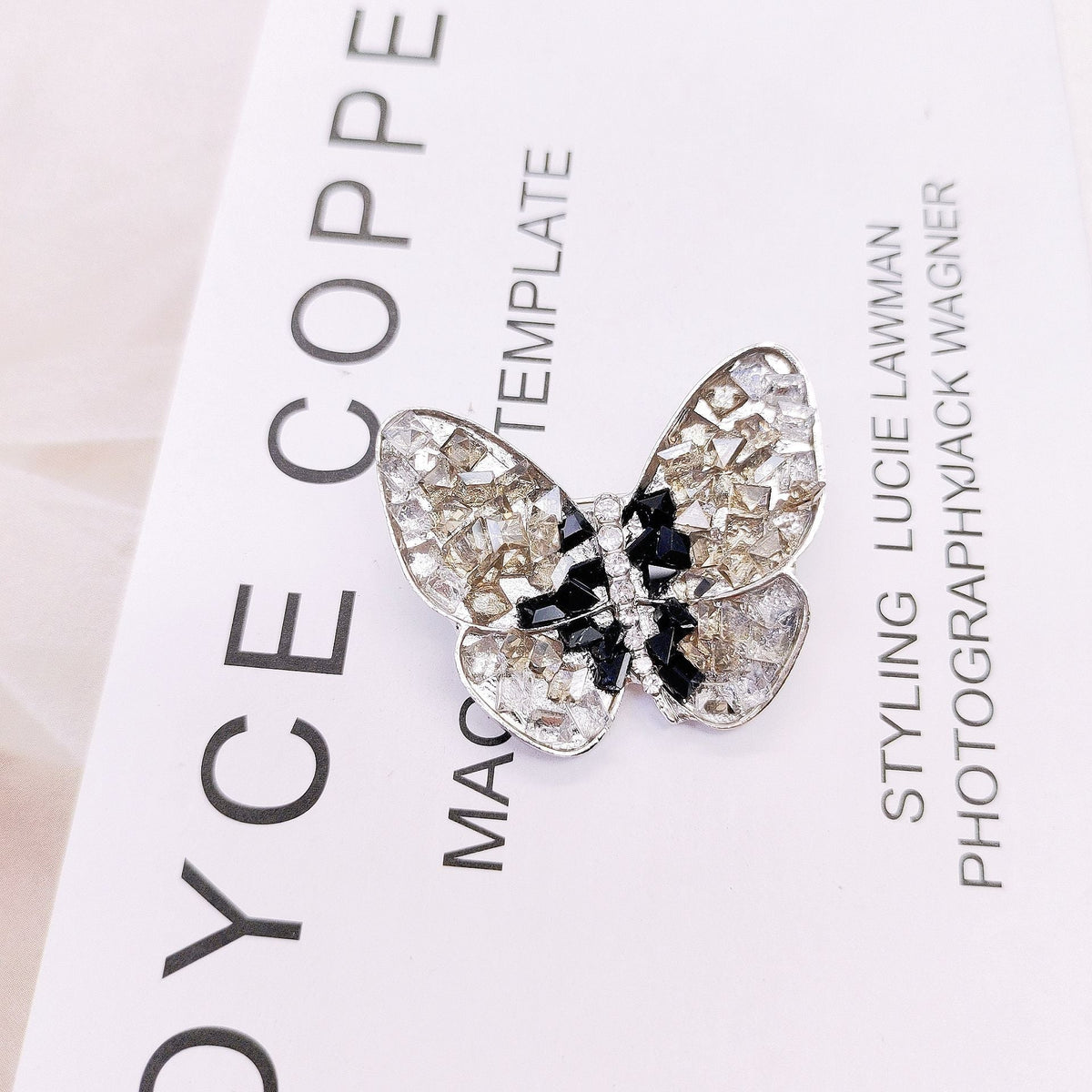 Butterfly Alloy Rhinestone Brooch PA5891
