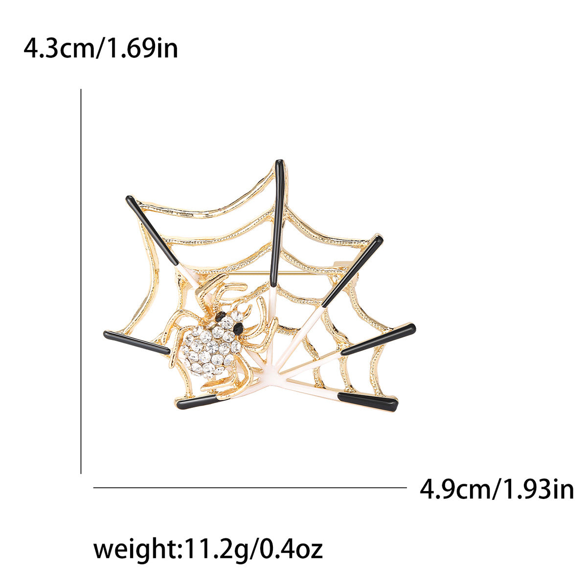 Spider Alloy Rhinestone Brooch PA5912
